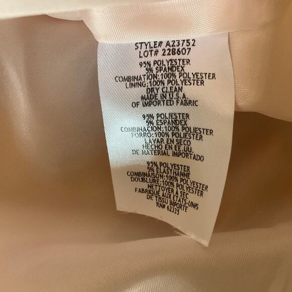 Betsy & Adam Mini Fit and Flare Cocktail Dress Size 8 Black Knit and Pink Satin - Picture 9 of 12